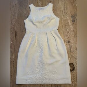 Amanda Uprichard Creamy White Textured Mini Dress XS